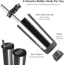 Load image into Gallery viewer, Hidrate Spark PRO Smart Tumbler with Lid &amp; Straw – Insulated Stainless Steel – Tracks Water Intake with Bluetooth, LED Glow Reminder When You Need to Drink – 20oz, Brushed
