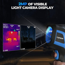 Load image into Gallery viewer, TOPDON TC005 256 x 192 IR High Resolution Dual-Camera Thermal Imaging Camera with 12-Hour Battery Life and 2MP Visual Light Camera, -4°F~1022°F Handheld Infrared Thermal Imager with PC 2D/3D Analysis
