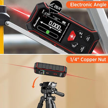 Load image into Gallery viewer, Dual Laser Measuring Tool 393ft/120M Rechargeable Laser Measure Distance Meter with M/in/Ft, Electronic Level Bubble, Rotatable Screen and Multiple Function Digital Laser Measurement Tool.
