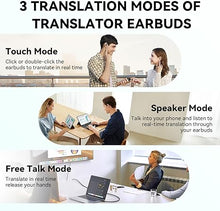 Load image into Gallery viewer, Language Translator Earbuds, Translation Earbuds Real Time with 144 Languages &amp; Accents Online, Translator Device with APP Support Music and Calling, Simultaneous Translation Bluetooth 5.4
