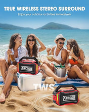 Load image into Gallery viewer, Speakers Bluetooth Wireless: 80W(Peak) Loud Speaker with Bass, 20H Playtime, IPX6 Waterproof, Large Jobsite Speakers for Work, Outdoor, Workshop, Garage, Portable Speaker with TWS (Red)
