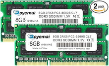 Load image into Gallery viewer, 2X8GB PC3-8500 Sodimm DDR3 1066 16GB RAM PC3 8500S 1066MHZ 2Rx8 204-pin 1.5v 16G Memory Upgrade for Laptop
