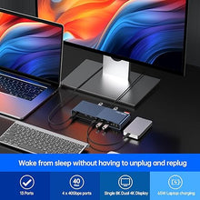 Load image into Gallery viewer, ACASIS 40Gbps Dock for Thunderbolt 4/3 Devices, USB 4 Host Devices, 13-in-1 Laptop Docking Station, Single 8K60Hz or Dual 4K60Hz Display, 3x40Gbps Port, 2xUSB A 3.1, GbE, SD/TF 4.0, 3.5mm Audio
