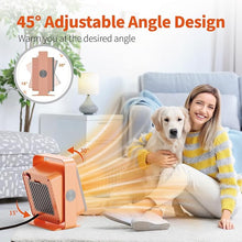 Load image into Gallery viewer, Space Heater, Portable Electric Heater Adjustable Angle for Indoor Use, Upgraded Small Desk Heater with Tip-Over and Overheat Protection for Bedroom, Office?Pink)
