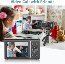 Load image into Gallery viewer, 1080P Digital Camera 44mp Mini Camera with 16x Digital Zoom,for Kids, Teens and Beginners, for 32GB Card Shooting, 2 Batteries
