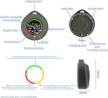 Load image into Gallery viewer, Portable CO2 Detector, 1000mAh USB Rechargeable Mini Air Quality Monitor, 3 in 1 Carbon Dioxide Meter (Temperature, Humidity and CO2 Value) for Travel Camping RV Car Hotel Home
