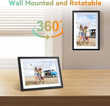 Load image into Gallery viewer, Digital Picture Frame 10.1 Inch WiFi Digital Photo Frame,1280 * 800 HD IPS Touch Screen Smart Cloud Photo Frame, to Share Photos Or Videos Remotely Via APP Email (Monochrome)
