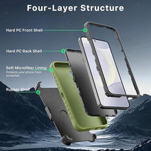 Load image into Gallery viewer, M MYBAT PRO Maverick Series for Samsung Galaxy S25 Plus Case with Belt Clip Holster, 6.7 inch, Heavy Duty Military Grade Drop Protective Case with 360° Rotating Stand (No Screen Protector) Army Green
