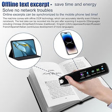 Load image into Gallery viewer, Scanner Translator Pen, Upgrade 112 Language Translation Device with 3.69 Inch Touch Screen, OCR Text to Speech, Wireless Scanning Reading Pen, for Students Adults Dyslexia
