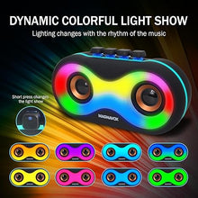 Load image into Gallery viewer, Magnavox MMA3998 Portable Bluetooth Speaker with RGB Lights | Bluetooth 5.0 | USB and TFT Playback | 6 watts of Crystal Clear Sound | Dynamic Light Show
