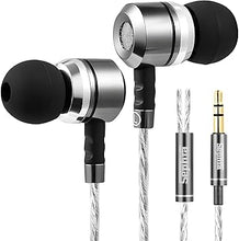 Load image into Gallery viewer, Sephia SP3060 Wired Headphones, HD Bass Driven Audio, Lightweight Aluminum Wired in Ear Earbud Headphones, S/M/L Ear Bud Tips, Earphone Case, 3.5mm Tangle-Free Cord, No Mic
