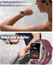 Load image into Gallery viewer, GRV Smart Watch for iOS and Android Phones (Answer/Make Calls), Watches for Women IP68 Waterproof Smartwatch Fitness Tracker Watch with Heart Rate/Sleep Monitor Steps Calories Counter (Dark Purple)
