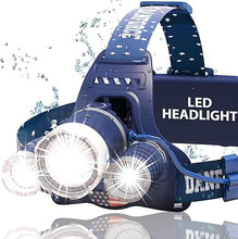 Load image into Gallery viewer, DanForce Headlamp. USB Rechargeable LED Head Lamp. Ultra Bright CREE 1080 Lumen Head Flashlight + Red Light. HeadLamps for Adults, Camping, Outdoors &amp; Hard Hat Work. Zoomable IPX54 Headlight
