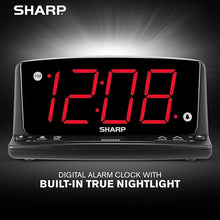 Load image into Gallery viewer, Sharp LED Digital Alarm Clock – Simple Operation - Easy to See Large Numbers, Built in Night Light, Loud Beep Alarm with Snooze, Bright Big Red Digit Display
