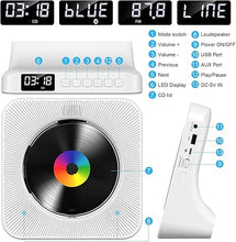 Load image into Gallery viewer, Gueray CD Player Portable Bluetooth Desktop CD Player for Home with Timer Built-in HiFi Speakers with LCD Screen Display Boombox FM Radio USB Type-c

