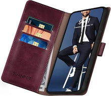 Load image into Gallery viewer, SUANPOT Compatible with iPhone 16 Pro 6.3&quot; Wallet case with RFID Blocking Credit Card Holder,Flip Book PU Leather Protective Cover Women Men for Apple 16 Pro Phone case Wine Red
