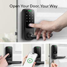 Load image into Gallery viewer, ULTRALOQ Latch 5 World&#39;s First Built-in WiFi Smart Lock with Fingerprint, 5-in-1 Keyless Entry Door Lock with Touch Digital Keypad, App Control, Black
