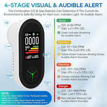 Load image into Gallery viewer, New Upgraded Plug-in Carbon Monoxide &amp; Natural Gas Detector with Screen Flip, 4-in-1 Combination CO &amp; Gas Detector with Temp/Humidity Sensor, CO, Propane, LPG, Explosive Gas Alarm (1-Pack)
