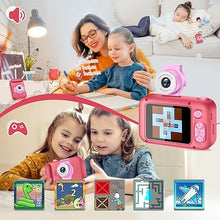 Load image into Gallery viewer, Kid Camera,Camera for Kid,2.4in IPS Screen Digital Camera,180°Flip Len Student Camera,Children Selfie Camera with Playback Game,Christmas/Birthday Gift for 4 5 6 7 8 9 10 11 Year Old Girl Boy
