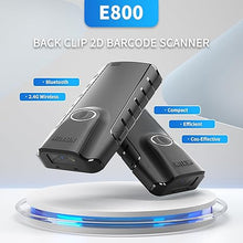 Load image into Gallery viewer, NETUM Bluetooth 2D Barcode Scanner, 3-in-1 Small Portable QR Bar Code Reader Automatic Wireless Gun Scan Back Clip Work with Tablet iOS Android Windows MacOS for Warehouse Inventory POS (2D - E800)
