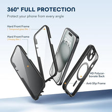 Load image into Gallery viewer, Magnetic for iPhone 15 Plus Case, [Dustproof Design] Compatible with Magsafe, Built-in Privacy Screen Protector &amp; 9H Tempered Glass Screen Protector &amp; Upgraded Camera Protection, Black
