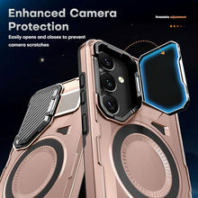Load image into Gallery viewer, for Samsung Galaxy S25 Case with Screen Protector 6.2-Inch,[Compatible with Magsafe][Adjustable Camera Cover Stand] Military-Grade Protection Shockproof Protective Magnetic Case-Rose Gold

