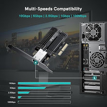 Load image into Gallery viewer, 10Gb PCI-e Network Card, PCIe to 10 Gigabit Ethernet Adapter,Marvell AQtion AQC113C Controller,10G Base-T RJ45 Port NIC Card,Support Windows10/11/Server
