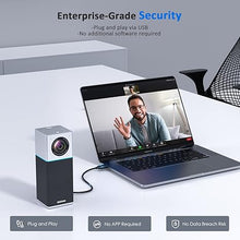 Load image into Gallery viewer, NexiGo N3000 4K Portable Video Conference Camera, Zoom Certified, AI Webcam with Speaker and Microphone, Auto-Framing, Noise Cancellation, 4-Mic Array, 48kHz, Video Audio System for Zoom/Teams/Webex
