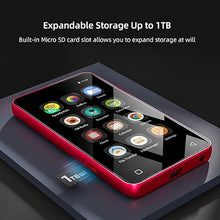 Load image into Gallery viewer, MP3 Player with Bluetooth and WiFi,MP3 Player with Spotify,Spotify Kids,Audible,Pandora,Amazon Music,4&quot; Music Player MP4 Up to 1TB(16GB,Red_Black)
