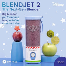 Load image into Gallery viewer, BlendJet Portable Blender for Smoothies &amp; Shakes - 16oz BlendJet Cordless Personal &amp; Small Blender, USB-C Rechargeable &amp; Self Cleaning - Quiet Mini Travel Blender with Stainless Steel Blade (Buzz)
