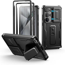Load image into Gallery viewer, Dexnor for Samsung Galaxy S25 Ultra Case with Built-in Slide Camera Cover &amp; Screen Protector &amp; Kickstand, Heavy-Duty Shockproof Rugged Case Full-Body Bumper Cover for Galaxy S25 Ultra(2025),Black
