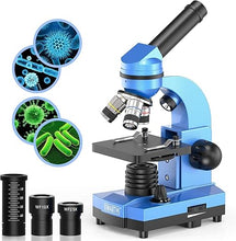 Load image into Gallery viewer, Microscope for Kids Beginners Children Student, 40X- 1000X Compound Microscopes with 52 pcs Educational Kits
