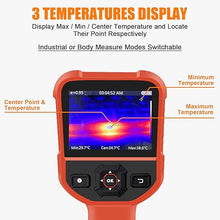 Load image into Gallery viewer, BTMETER Thermal Imaging Camera Gun, Infrared Temperature Imager 300,000 Pixels with 220 x 160 IR Resolution 6G Image Storage Measure Temp -4°F~626°F
