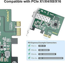 Load image into Gallery viewer, 10/100/1000Mbps Gigabit Network Card (NIC) with Intel I210AS Chip | Ethernet Converged PCI Express Network Adapter | Single SFP Port | PCI Express 2.1 X1
