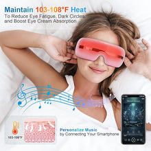 Load image into Gallery viewer, FSA HSA Eligible Eye Massager with Heat for Migraines with Compression and Music, Rechargeable Smart Eye Mask Massager Reduce Eye Strain Dry Eye Improve Sleep, Ideal Gift for Men/Women
