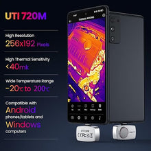 Load image into Gallery viewer, Thermal Imager,Thermal Camera Android 256x192 High Resolution 25Hz,Smallest Metal Shell Thermal Imaging Camera,Temperature Detection Infrared Camera,Work for Android with APP
