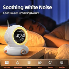 Load image into Gallery viewer, Sunrise Alarm Clock with Sunrise Simulation Wake Up Light with Remote Control, Astronaut Dual Alarms, Wireless Speaker, 6 Natural Sounds, Heavy Sleepers, FM Radio, Ideal Gifts for Kids Teens
