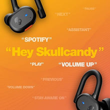 Load image into Gallery viewer, Skullcandy Push Active XT in-Ear Wireless Earbuds, 44 Hr Battery, Skull-iQ, Alexa Enabled, Microphone, Works with iPhone Android and Bluetooth Devices - True Black/Orange
