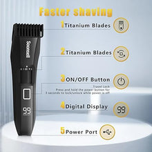 Load image into Gallery viewer, Beard Trimmer+Groin &amp; Body Hair Trimmer+foil Shaver+Nose &amp; Ear Hair Trimmer 4 IN1 Men&#39;s Grooming Kit,Manscape Ball Trimmer for Men,with Travel Lock,Shed Toiletry Bag?LED Display
