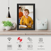 Load image into Gallery viewer, FRAMEO Digital Photo Frame WiFi 32GB 10.1 Inch 1280x800 IPS Touch Screen Digital Picture Frame Easy Setup Share Photo or Video via Frameo APP
