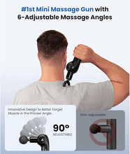 Load image into Gallery viewer, BOB AND BRAD D2 Mini Massage Gun with 6 Adjustable Angle, Small Deep Tissue Massage Gun, Travel Portable Percussion Muscle Massager Gun with 5 Speeds and 5 Replacement Heads, FSA and HSA Eligible
