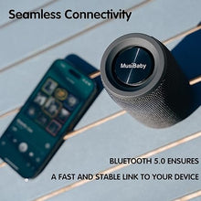 Load image into Gallery viewer, Bluetooth Speaker,MusiBaby Speaker,Wireless,Outdoor, Waterproof,Portable Speaker,Dual Pairing, Bluetooth 5.0,Loud Stereo,Booming Bass,24H Playtime for Home&amp;Party, (BLK)
