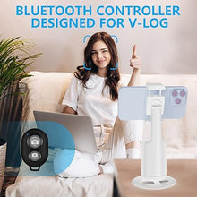 Load image into Gallery viewer, Auto Face Tracking Tripod, No App, 360° Rotation Face Body Phone Camera Mount Gesture Control, Smart Shooting Holder with 3000mAh Rechargeable Battery for Vlog, Streaming, Tiktok Trend Items (White)
