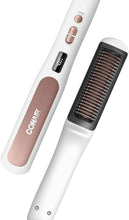 Load image into Gallery viewer, Conair Double Ceramic Straightening Brush, Heated Hair Straightening Brush for Smooth Shiny Hair, V-Shaped Heat Bristles for Closer Contact with Hair
