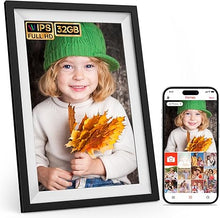 Load image into Gallery viewer, 32GB FRAMEO 10.1 Inch Smart WiFi Digital Picture Frame, 1280x800 HD IPS Touch Screen, Wall Mountable, Auto-Rotate Portrait and Landscape, Share Photos/Videos and Send Best Wishes via Free App

