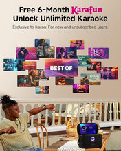 Load image into Gallery viewer, Portable Karaoke Machine for Adults, Built-in Lyrics Display and Screen, 2 Self-Charging Wireless Microphones, Karaoke App, 140W Speaker, Connects to TV for Home Outdoor Karaoke
