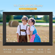 Load image into Gallery viewer, FRAMEO Digital Photo Frame WiFi 32GB 10.1 Inch 1280x800 IPS Touch Screen Digital Picture Frame Easy Setup Share Photo or Video via Frameo APP
