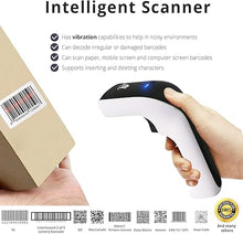 Load image into Gallery viewer, ScanAvenger Wireless Portable 1D&amp;2D Bluetooth Barcode Scanner: Hand Scanner 3-in-1, Cordless, Rechargeable Scan Gun for Inventory - USB Bar Code/QR Reader (1D&amp;2D with No Next Gen Stand)…
