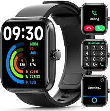 Load image into Gallery viewer, Smart Watches for Men Women Android &amp; iPhone, 1.83&#39;&#39; Touch Screen Fitness Tracker Watch with Bluetooth Calls (Make/Answer), Health Monitor, IP68 Waterproof, 120 Sport Models, 14 Days Battery Life
