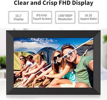 Load image into Gallery viewer, Digital Picture Frame, 10.1 Inch WiFi Digital Photo Frame Electronic Picture Frame Slideshow, Built in 16GB Storage, Wall-Mounted, Auto Rotate, Easy to Upload Photos and Video Instantly via Uhale APP
